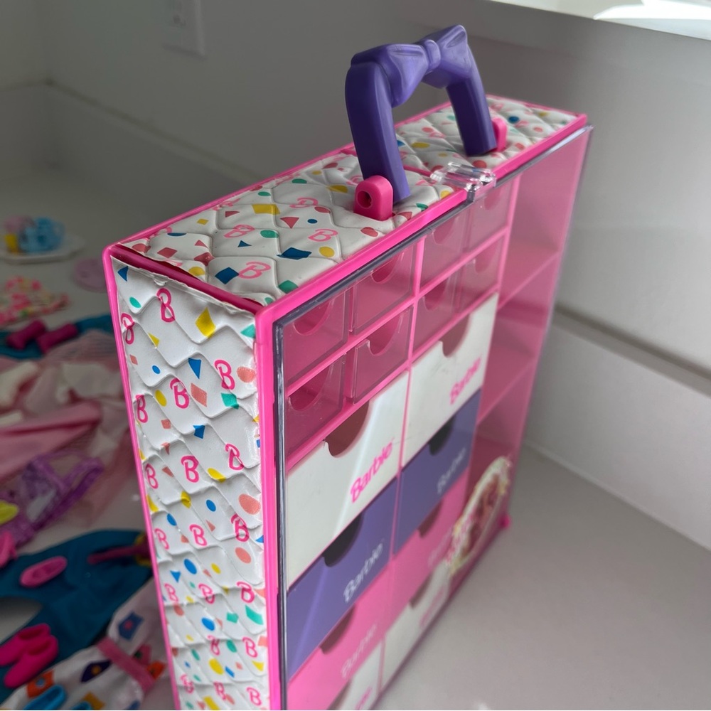 Huge Lot Vintage Barbie Closet Organizer Travel Case, Clothing Shoes Accessories - Picture 11 of 11